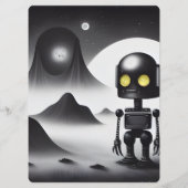 自分だけの黄色い目をしたスペースロボットを作成 メニュー (裏面)