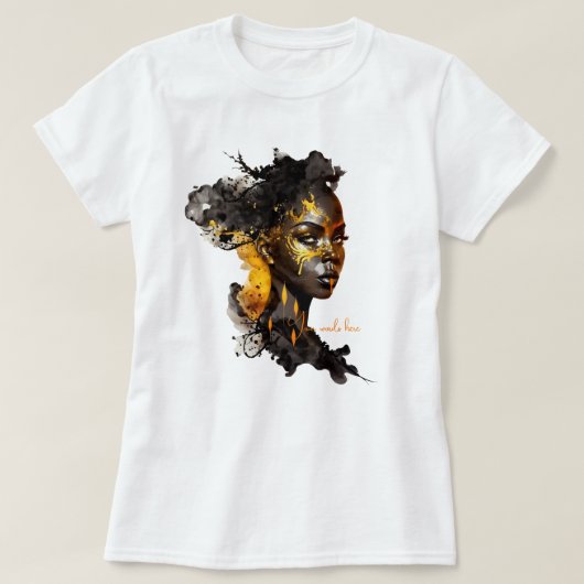 自分だけの黄金の女神を作成する Tシャツ (デザイン正面)