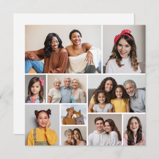 自分だけの10枚の写真を使ったグリーティングカードを作成しよう (正面/裏面)