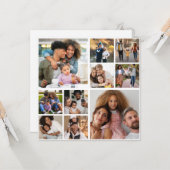 自分だけの10枚の写真コラージュを作成する カード (正面/裏面インサイチュ)