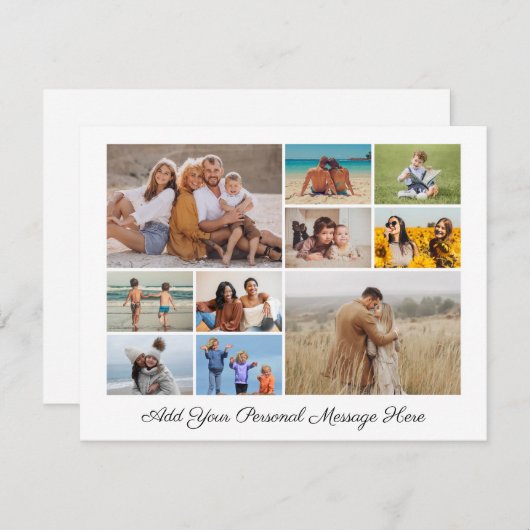 自分だけの10枚の写真コラージュを作成 シーズンカード (正面/裏面)