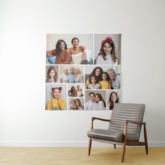 自分だけの10枚の写真コラージュを作成 タペストリー (インサイチュ)