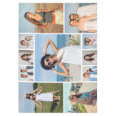 自分だけの11枚の写真コラージュを作成 テーブルクロス (正面)
