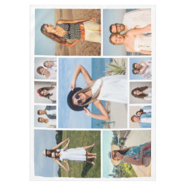 自分だけの11枚の写真コラージュを作成 テーブルクロス