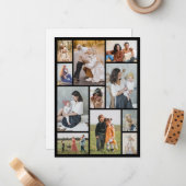 自分だけの11枚の写真コラージュを作成 ノートカード (正面/裏面インサイチュ)