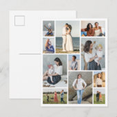 自分だけの11枚の写真コラージュを作成 ポストカード (正面/裏面)