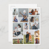 自分だけの11枚の写真コラージュを作成 ポストカード (正面/裏面)