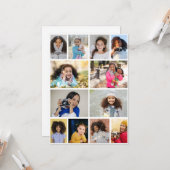 自分だけの12枚の写真コラージュをデザインしよう カード (正面/裏面インサイチュ)