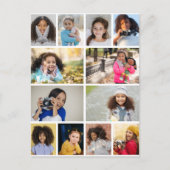 自分だけの12枚の写真コラージュをデザインしよう ポストカード (正面)