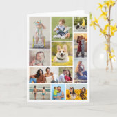 自分だけの12枚の写真コラージュを作成 カード (黄色い花)