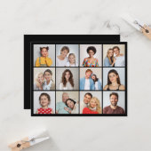 自分だけの12枚の写真コラージュを作成 カード (正面/裏面インサイチュ)