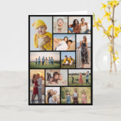 自分だけの12枚の写真コラージュを作成 カード (黄色い花)