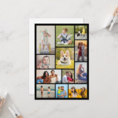 自分だけの12枚の写真コラージュを作成 カード (正面/裏面インサイチュ)