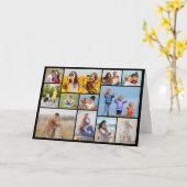 自分だけの12枚の写真コラージュを作成 カード (黄色い花)