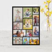 自分だけの12枚の写真コラージュを作成 カード (黄色い花)