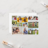 自分だけの12枚の写真コラージュを作成 カード (正面/裏面インサイチュ)