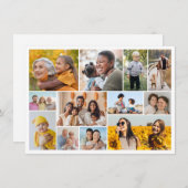 自分だけの12枚の写真コラージュを作成 ノートカード (正面/裏面)