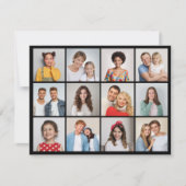 自分だけの12枚の写真コラージュを作成 ノートカード (正面)