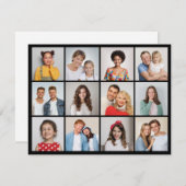 自分だけの12枚の写真コラージュを作成 ノートカード (正面/裏面)