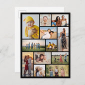 自分だけの12枚の写真コラージュを作成 ポストカード (正面/裏面)