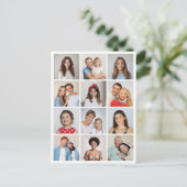 自分だけの12枚の写真コラージュを作成 ポストカード (スタンド正面)