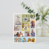 自分だけの12枚の写真コラージュを作成 ポストカード (スタンド正面)