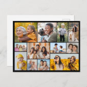 自分だけの12枚の写真コラージュを作成 ポストカード (正面/裏面)