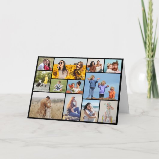 自分だけの12枚の写真コラージュを作成 招待状 (正面)