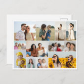 自分だけの12枚の写真コラージュポストカードを作成 ポストカード (正面/裏面)