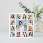自分だけの13枚の写真コラージュを作成して、クリスマス、誕生日、結婚式、結婚記念日、卒業式、父の日、 カード (スタンド正面)