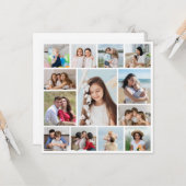 自分だけの13枚の写真コラージュを作成 カード (正面/裏面インサイチュ)