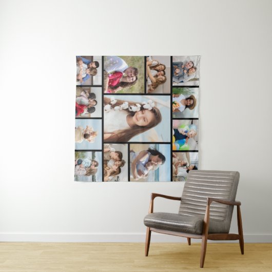 自分だけの13枚の写真コラージュを作成 タペストリー (インサイチュ(横))