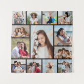 自分だけの13枚の写真コラージュを作成 タペストリー (正面)