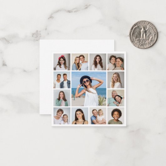 自分だけの13枚の写真コラージュを作成 ノートカード (正面/裏面インサイチュ)