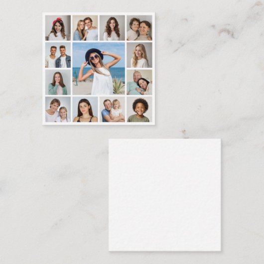 自分だけの13枚の写真コラージュを作成 ノートカード (正面/裏面)