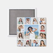 自分だけの13枚の写真コラージュを作成 マグネット (正面/裏面)