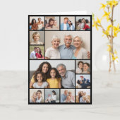 自分だけの14枚の写真を並べたグリーティングカードを作成 カード (黄色い花)