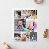 自分だけの14枚の写真コラージュをデザインしよう ノートカード (正面/裏面インサイチュ)