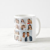 自分だけの14枚の写真コラージュを作成 コーヒーマグカップ (正面右)