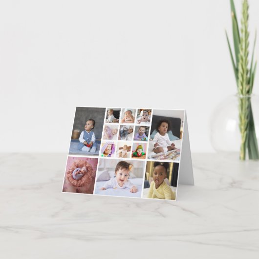 自分だけの14枚の写真コラージュを作成 シーズンカード (正面)