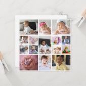 自分だけの15枚の写真コラージュをデザイン カード (正面/裏面インサイチュ)