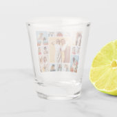 自分だけの15枚の写真コラージュを作成 ショットグラス (裏面)