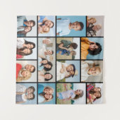 自分だけの15枚の写真コラージュを作成 タペストリー (正面(横))