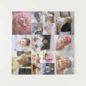 自分だけの15枚の写真コラージュを作成 タペストリー (正面(横))