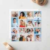 自分だけの15枚の写真コラージュを作成 ノートカード (正面/裏面インサイチュ)