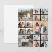 自分だけの15枚の写真コラージュグリーティングカードを作成 (正面/裏面)