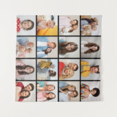 自分だけの16枚の写真コラージュを作成 タペストリー (正面(横))