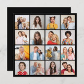 自分だけの16枚の写真コラージュを作成 ノートカード (正面/裏面)