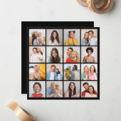 自分だけの16枚の写真コラージュを作成 ノートカード (正面/裏面インサイチュ)