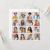 自分だけの16枚の写真コラージュ すべてのシーンに対応 カード (正面/裏面インサイチュ)